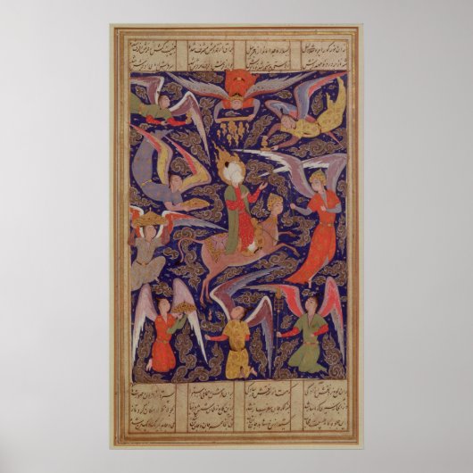 Die Aufszension des Propheten Mohammed, Perser Poster (Vorne)