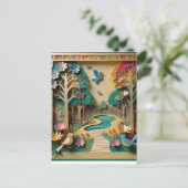 Die aufwändig detaillierte Goldfarbe 3D-Papier-Sei Postkarte (Stehend Vorderseite)