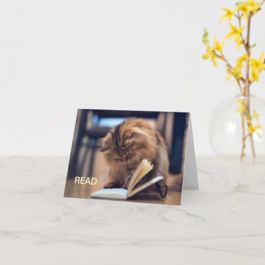 Die aufwändige Cat Note Card Karte (Gelbe Blume)