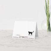 Die aufwändige Cat Note Card Karte (Rückseite)