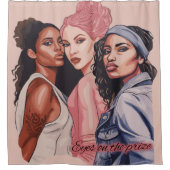 Die Augen auf den Preis Duschvorhang (Vorderseite)