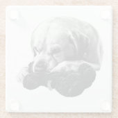 Die Augen auf den Preis Glasuntersetzer (Rückseite)