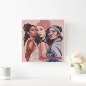 Die Augen auf den Preis Quadratische Wanduhr (Zuhause)