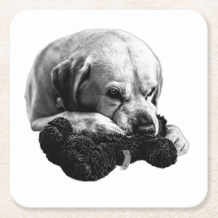 Die Augen auf den Preis Rechteckiger Pappuntersetzer