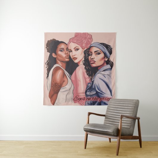 Die Augen auf den Preis Wandteppich (Beispiel)