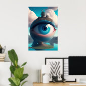 Die Augen beobachten dich Poster (Heimbüro)