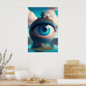 Die Augen beobachten dich Poster (Küche)