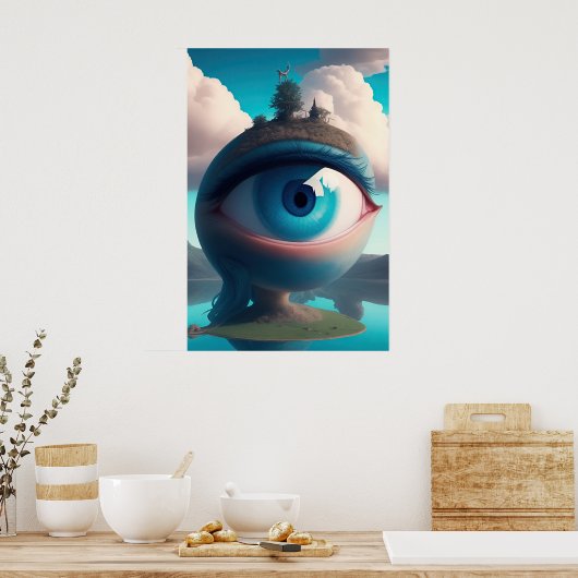 Die Augen beobachten dich Poster (Küche)