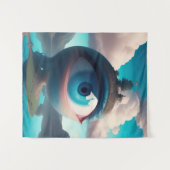 Die Augen beobachten dich Wandteppich (Vorderseite (Horizontal))