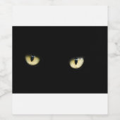 Die Augen der schwarzen Katze Weinetikett (Einzelnes Label)