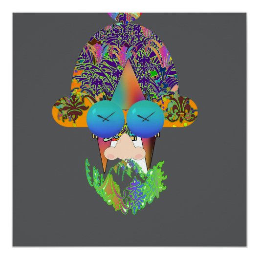 Die Augen der Zeit grau Poster (Vorderseite)