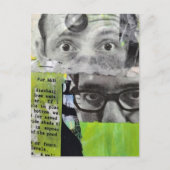 Die Augen des Arztes Mixed Media Collage Postkarte (Vorderseite)