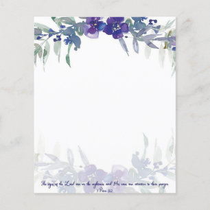 Die Augen des Herrn violetter Blumenhintergrund