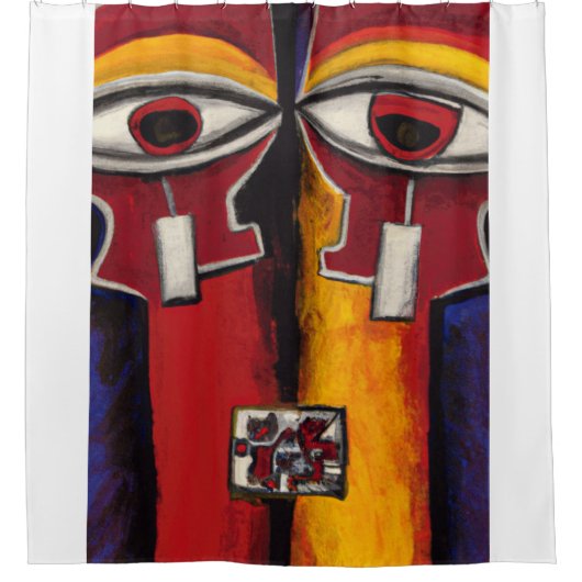 die Augen des Hyper-Chips Duschvorhang (Vorderseite)