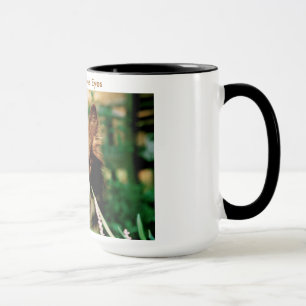 Die Augen einer Border-Collie Tasse