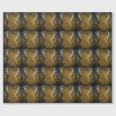 Die Augen eines Tiger oder Brown Owls? Geschenkpapier (Flach)
