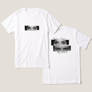 Die Augen lügen nie Custom Name und Augen Tri-Blend Shirt