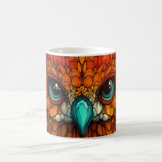 Die Augen sind groß und ausdrucksstark, Adler Kaffeetasse (Mittel)
