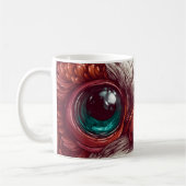 Die Augen sind groß und ausdrucksstark, mit realis Kaffeetasse (Links)