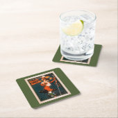 Die Auktions-Frau des Teufels in Kostüm-Theater 2 Rechteckiger Pappuntersetzer (Vor Ort)