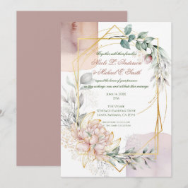 Die Aureate Rahmen Blumen Hochzeit Einladung