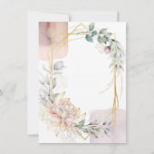 Die Aureate Rahmen Blumen Hochzeit Einladung (Rückseite)