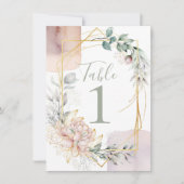 Die Aureate Rahmen Blumen Hochzeit Einladung (Vorderseite)