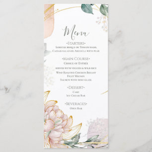 Die Aureate Rahmen Blumen Hochzeit  Menükarte