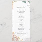 Die Aureate Rahmen Blumen Hochzeit Menükarte (Rückseite)