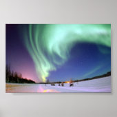 Die Aurora Borealis oder die Nordlichter Poster (Vorne)
