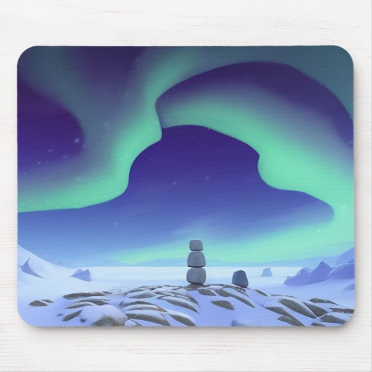 Die Aurora Borealis: Tanzlichter im Norden Mousepad (Vorne)