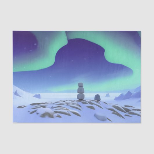 Die Aurora Borealis: Tanzlichter im Norden Seidenpapier (Vorderseite)