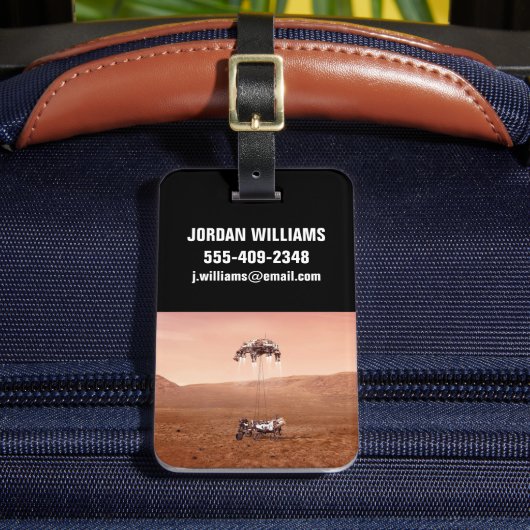 Die Ausdauer lief sicher auf den Mars. Gepäckanhänger (Vorderseite Insitu 2)