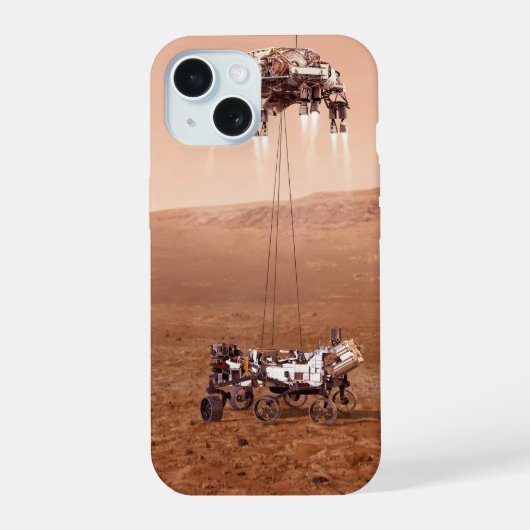 Die Ausdauer lief sicher auf den Mars. iPhone 15 Hülle (Rückseite)