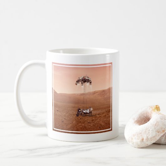 Die Ausdauer lief sicher auf den Mars. Kaffeetasse (Mit Donut)