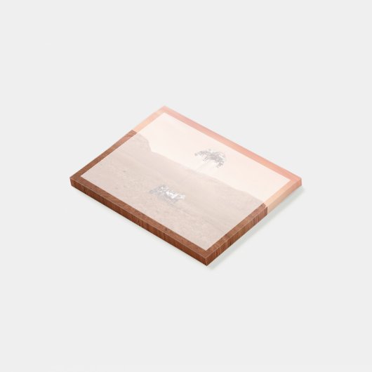 Die Ausdauer lief sicher auf den Mars. Post-it Klebezettel (angewinkelt)