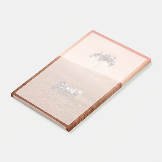 Die Ausdauer lief sicher auf den Mars. Post-it Klebezettel (angewinkelt)