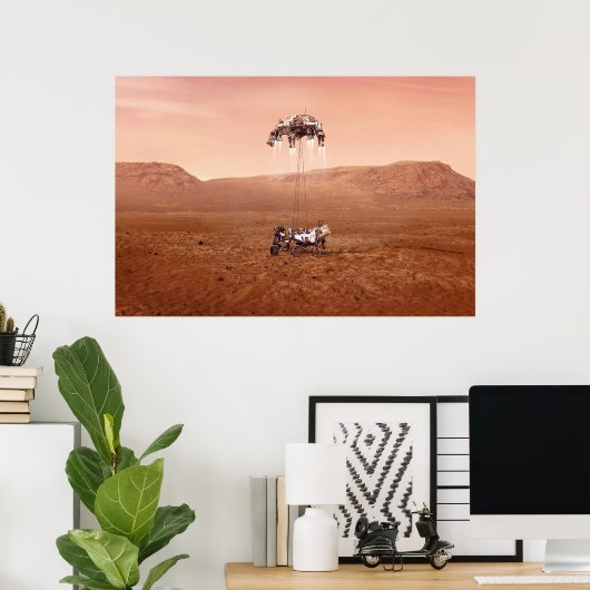 Die Ausdauer lief sicher auf den Mars. Poster (Heimbüro)