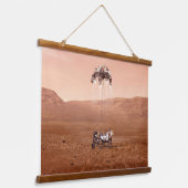 Die Ausdauer lief sicher auf den Mars. Wandteppich Mit Holzrahmen (Gewinkelt)