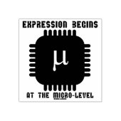 Die Ausdrücke beginnen am Mikrolevel-Halbleiter Gummistempel (Prägung)