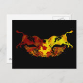 Die Ausführung die Stiere Postkarte (Vorne/Hinten)