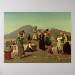 Die Ausgrabungen in Pompeji, 1865 Poster