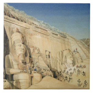 Die Aushöhlung des großen Tempels von Ramesses I Fliese