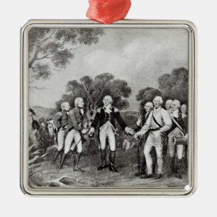 Die Auslieferung von General Burgoyne Saratoga Silbernes Ornament