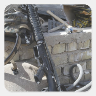 Die Ausrüstung eines Marinesoldaten Quadratischer Aufkleber