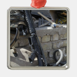 Die Ausrüstung eines Marinesoldaten Silbernes Ornament