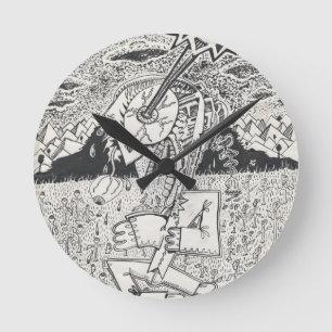 Die Aussaat Runde Wanduhr