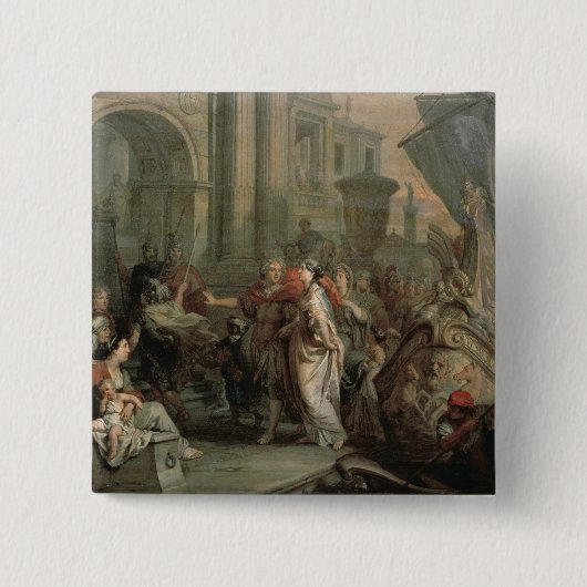 Die Ausschiffung von Kleopatra am Tarsus (Öl an Button (Vorderseite)