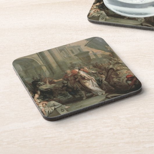 Die Ausschiffung von Kleopatra am Tarsus (Öl an Getränkeuntersetzer (Linke Seite)