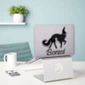 Die Ausschneiden des Ballet Borzoi Aufkleber (Laptop auf Schreibtisch)